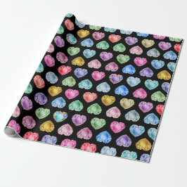 Papel De Presente Gemstone Colorful Divertimento Girly Gemstone Coca