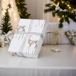 Papel De Presente Gemstone Crystal Reindeer — Papel de Mola de Natal