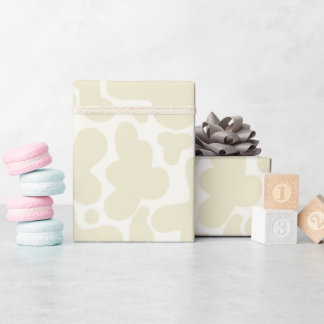 Papel De Presente Gender Neutral Gift Wrap | Beige Cow Print