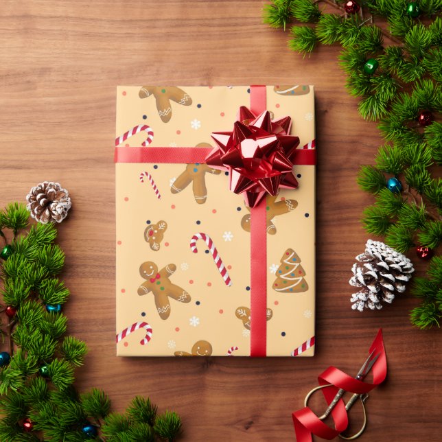 Papel De Presente Gengibre, doce, biscoitos de Natal (Presente de Natal)
