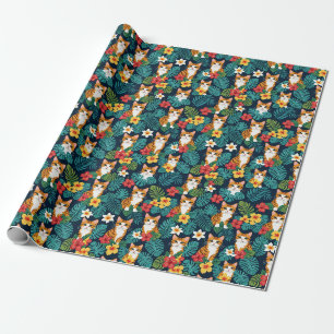 Papel De Presente Gengibre tropical com estilo de camisa havaiana Ca