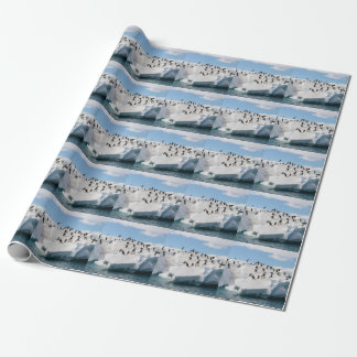 Papel De Presente Gentoo Penguin Antártica Iceberg Playtime