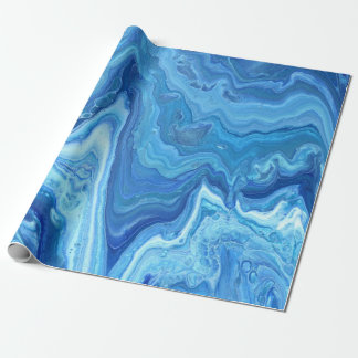 Papel De Presente Geode azul