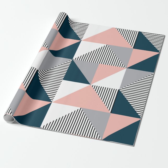 Papel De Presente Geometria abstrato colorida (Desenrolado)