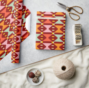 Papel De Presente Geometria Boho Moderna