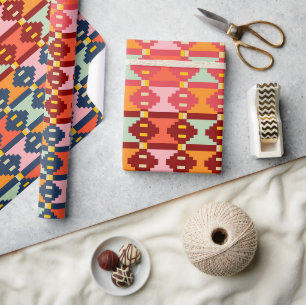 Papel De Presente Geometria Boho Moderna