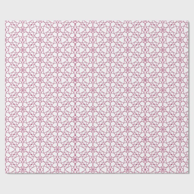 Papel De Presente Geometria de Mandala Rosa (Aberto)