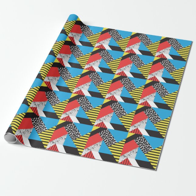 Papel De Presente Geometria Moderna: Estilo sem Abstrato (Desenrolado)
