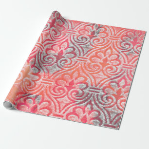 Papel De Presente Geometria padrão moderno de repetição com textures