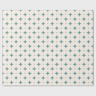 Papel De Presente Geometric Tile Gold and green Wrapping Paper