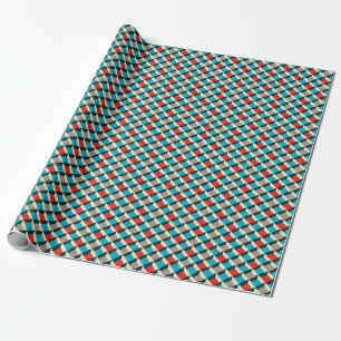 Papel De Presente Geométrico Decorativo: Padrão Artístico Vintage.