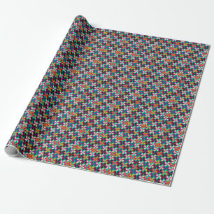 Papel De Presente Geométrico, Design de padrão moderno.