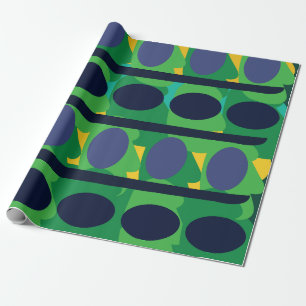 Papel De Presente Geométrico Moderno Abstrato Colorido