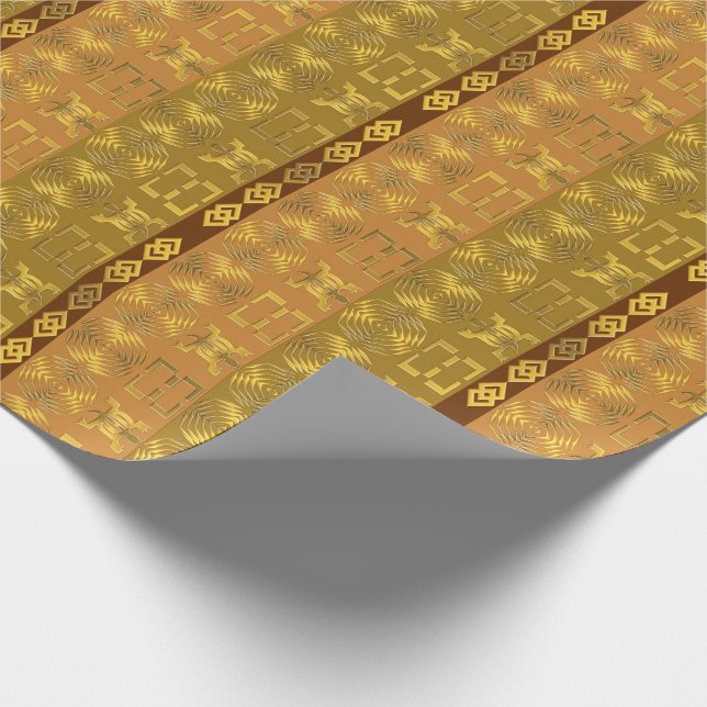 Papel De Presente Geométrico tribal africano étnico (Ponta)