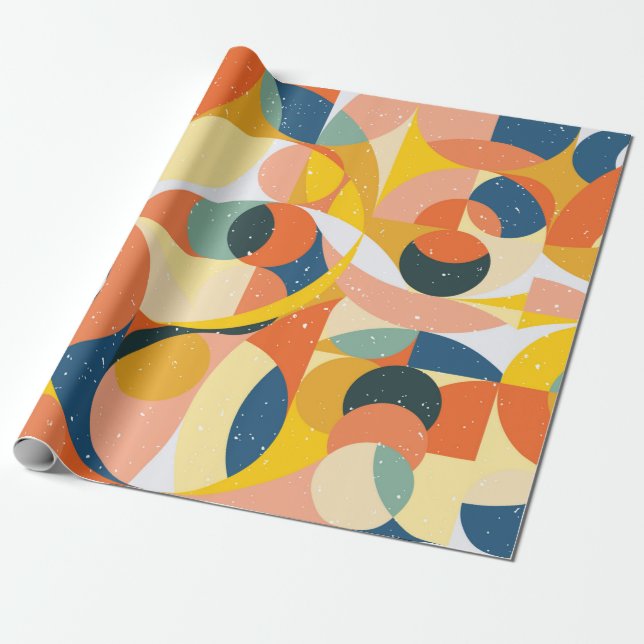 Papel De Presente Geometry minimalistic artwork pattern with simple  (Desenrolado)