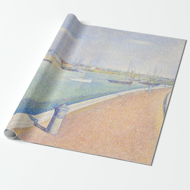 Papel De Presente Georges Seurat - O Canal das Gravelinas (Desenrolado)