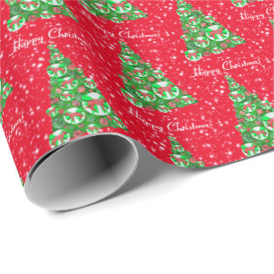 Papel De Presente German shepherd Cão Natal Árvore Feriado Vermelho