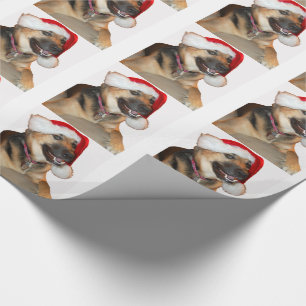 Papel De Presente German shepherd de Natal