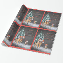 German shepherd de Natal divertidos com Papai Noel