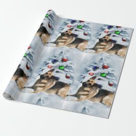 Papel De Presente German shepherd Natal