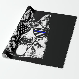 Papel De Presente German shepherd Policial Cachorro Policial
