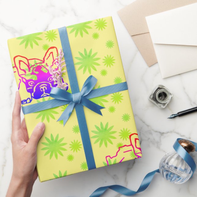Papel De Presente Geschenkpapier französische Bulldogge  (Presentear)