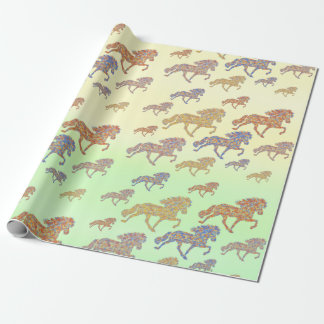 Papel De Presente Geschenkpapier - Islandpferde im TÖLT