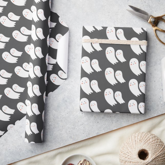 Papel De Presente Ghost Halloween Dark Spooky (Criador carregado)