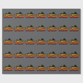 Papel De Presente Ghouls Grinning, Halloween Assombrado