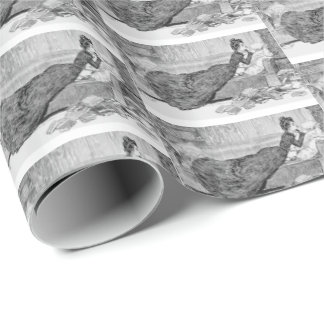 Papel De Presente Gibson Girl lendo um livro