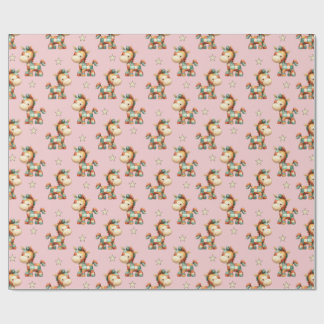 Papel De Presente Giddy-Up Patchwork Pony Birthday