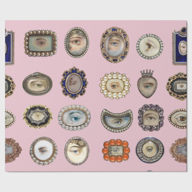 Papel De Presente Giftwrap do olho do amante elegante do Victorian (Barra)