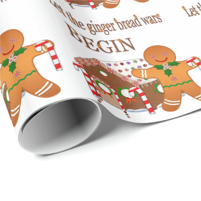Papel De Presente Ginger Wars (Ponta do rolo)