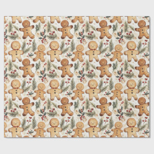Papel De Presente Gingerbird Man Cookie
