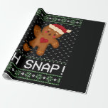 Papel De Presente Gingerbird Man Oh Snap Christmas<br><div class="desc">Gingerbird Man Oh Snap Christmas</div>