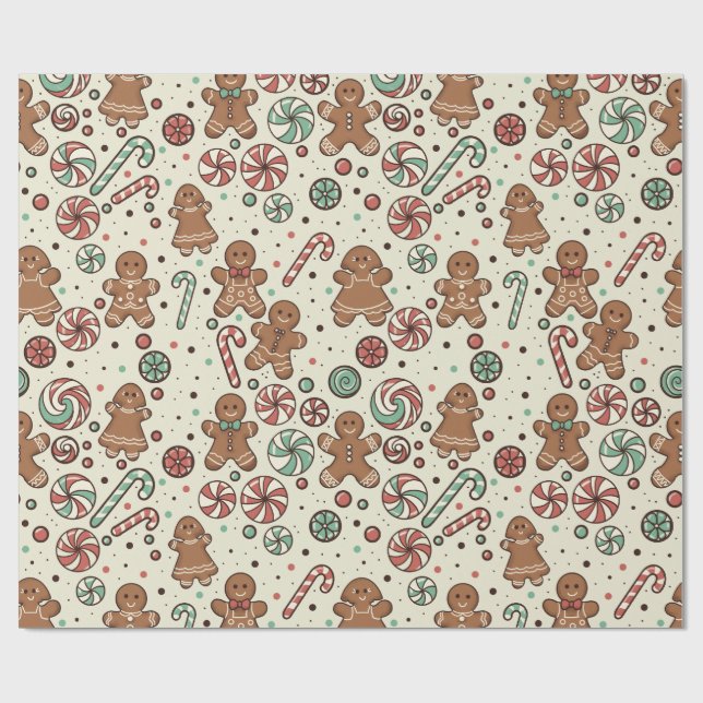 Papel De Presente Gingerbread Delight (Aberto)