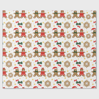 Papel De Presente Gingerbread Friends Christmas Wrapping Paper