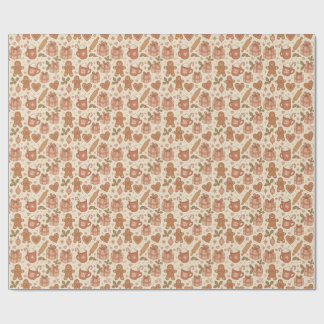 Papel De Presente Gingerbread Joy