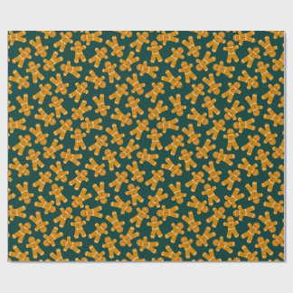 Papel De Presente Gingercake Cookie em verde