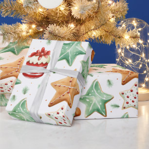 Papel De Presente Gingercake Men Cutout Cookies Natal moderno