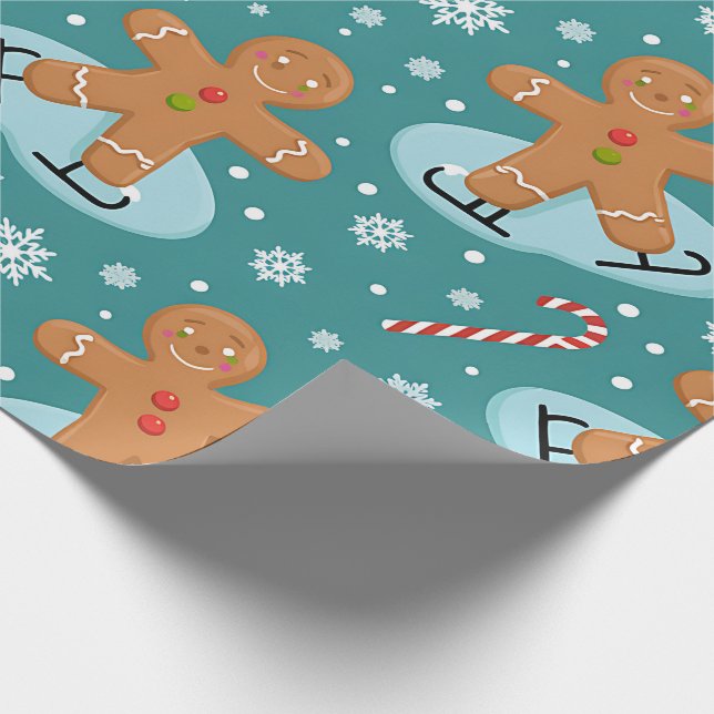 Papel De Presente Gingerpão de Natal bonito (Ponta)