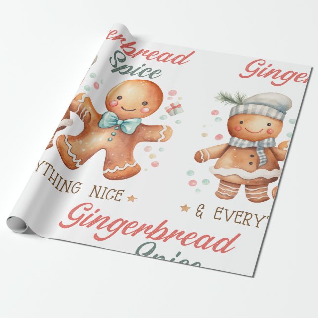 Papel De Presente Gingerpão especiarias e tudo mais legal (Desenrolado)