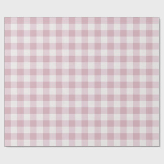 Papel De Presente Gingham Rosa