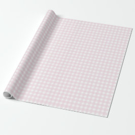 Papel De Presente Gingham rosa-de-algodão costeiro pré-desidratado