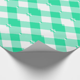 Papel De Presente Gingham Verde