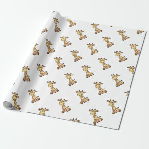 PAPEL DE PRESENTE GIRAFA BONITO