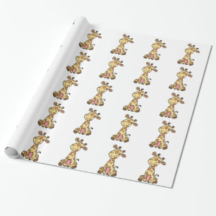 PAPEL DE PRESENTE GIRAFA BONITO