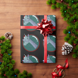 Papel De Presente Girafa de Natal