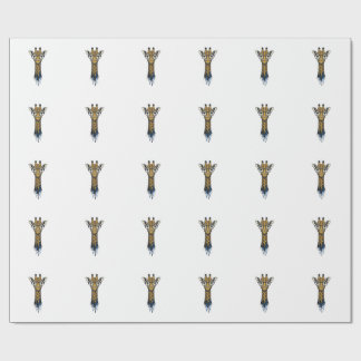 Papel De Presente Girafa Gravada Vintage Com Design De Óculos_1