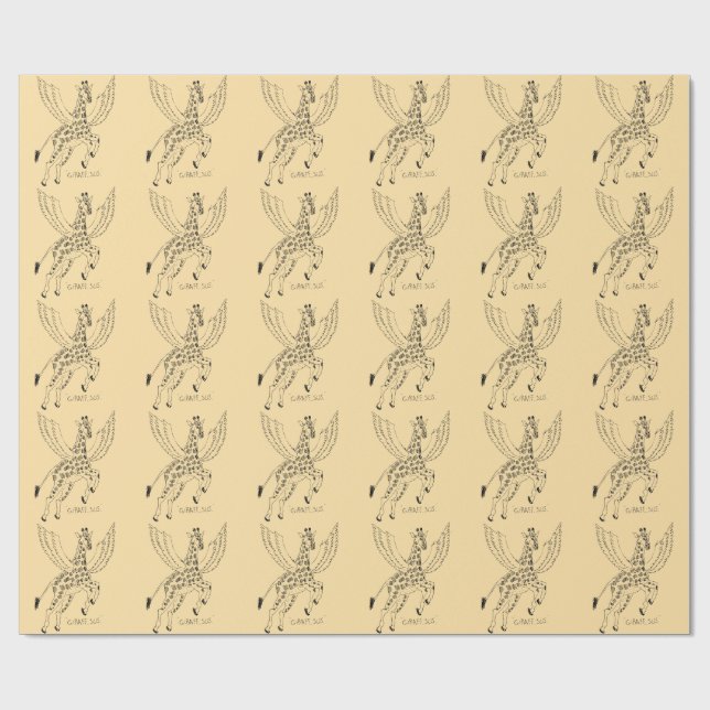 Papel De Presente Girafa + pegasus = Giraffsus (Aberto)